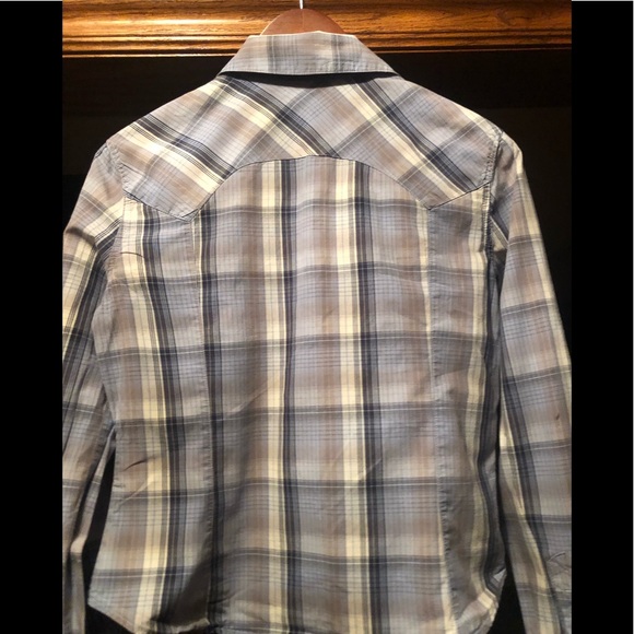 🍒3/30$.LEVI'S RED TAB Plaid Long Sleeve Shirt. Size M (12-14 yrs) - Picture 2 of 8